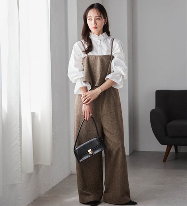 RANAN（ラナン）の「ツイードフリルサロペット（オールインワン）」｜詳細画像