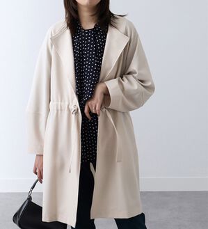 BELLUNA（ベルーナ）の「麻調素材袖切替デザインロングジャケット（ロングコート）」｜詳細画像