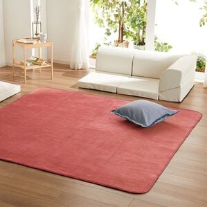 iellio（イエリオ）の「ふっくらはっ水洗えるフランネルラグ（カーペット）」｜ローズ