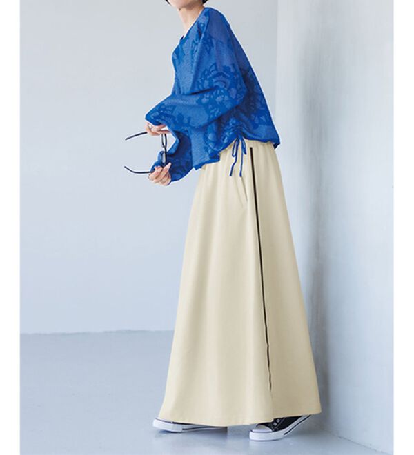 RANAN（ラナン）の「サイドラインデザインスカート（ロングスカート）」｜詳細画像