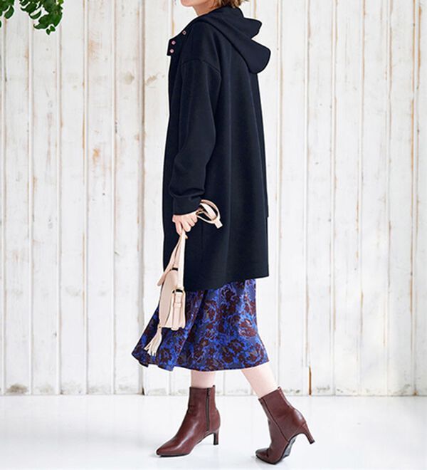 BELLUNA（ベルーナ）の「衿デザインロング丈パーカー（パーカー）」｜詳細画像