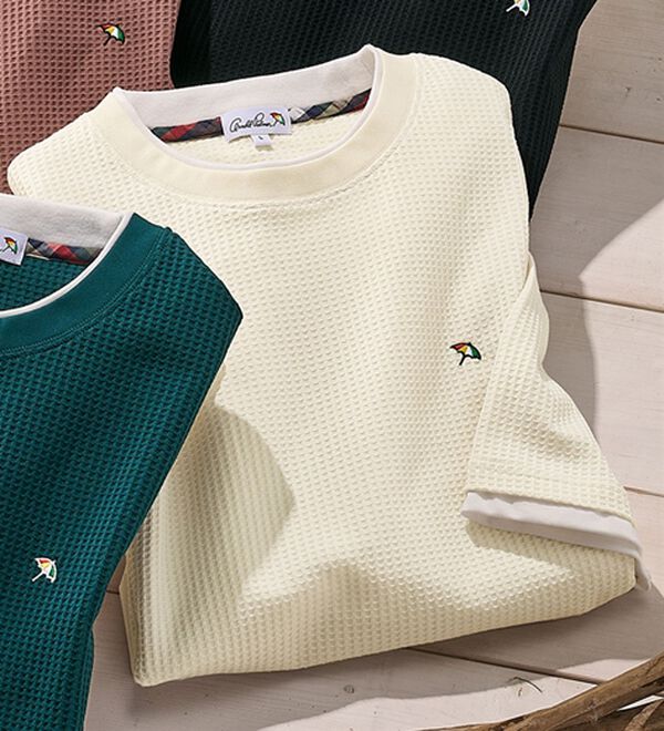 「＜アーノルド　パーマー＞ワッフルレイヤードＴシャツ（メンズＴシャツ）」｜オフホワイト