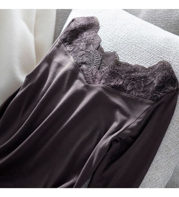 LAVIENNE（ラヴィエンヌ）の「【吸湿発熱】【抗菌防臭】２ＷＡＹレースインナー（肌着・インナーウェア）」｜詳細画像