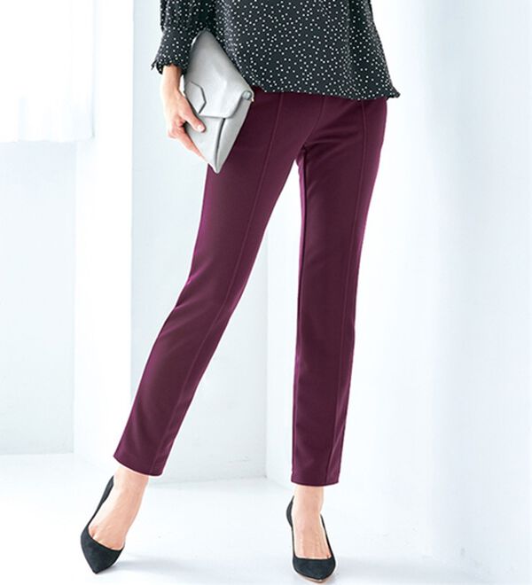 VINNO（ヴィノ）の「＜日本製＞カイロポケット付・蓄熱ストレッチパンツ（フルレングスパンツ）」｜ワイン