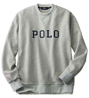 「＜ポロ・ビーシーエス＞ワッフルレイヤードトレーナー（メンズトレーナー）」｜グレー