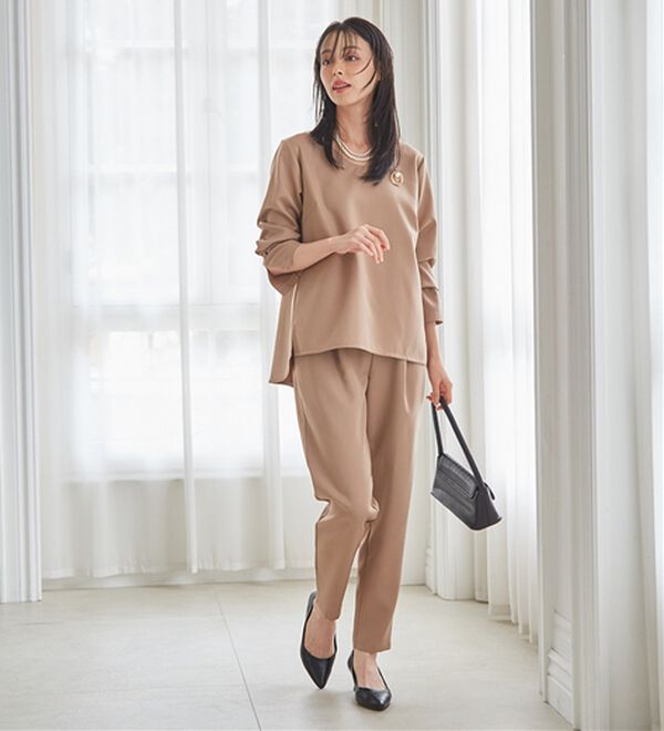 RANAN（ラナン）の「【選べるデザイン】楽してきれい見え！セットアップ（ブラウススーツ）」｜詳細画像