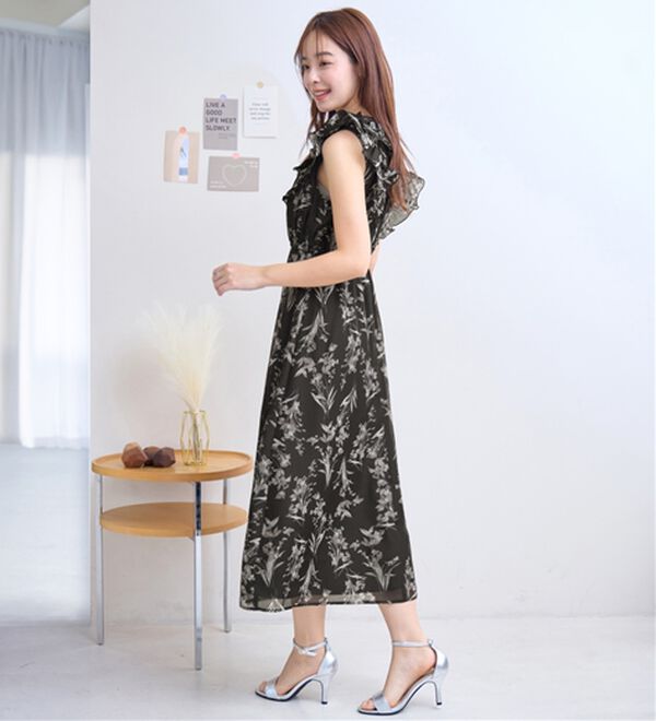 alotta（アロッタ）の「ニュアンス花柄ラッフルデザインワンピース（その他ワンピース）」｜詳細画像