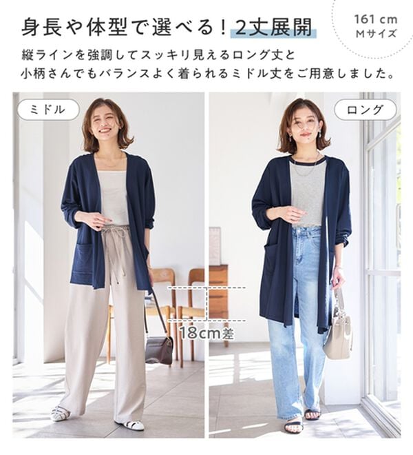 Viola e Viola（ヴィオラ エ ヴィオラ）の「UVカットカーディガン＜ロング丈・ミドル丈＞（その他カーディガン）」｜詳細画像