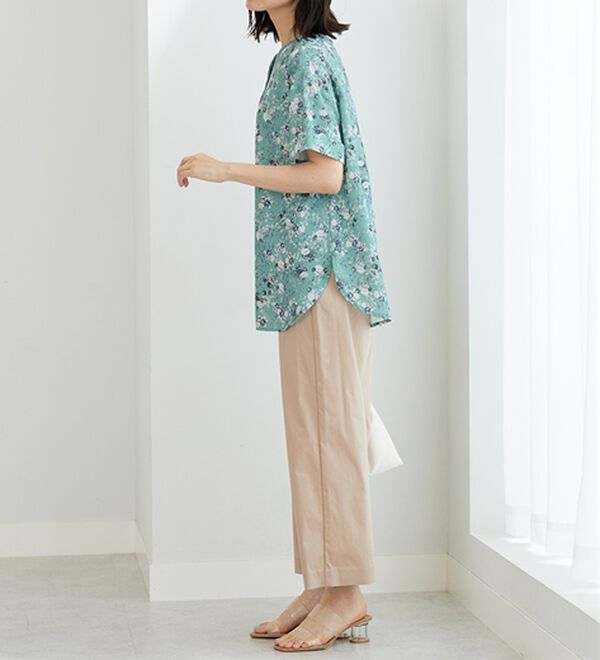 BELLUNA（ベルーナ）の「〈日比谷花壇〉バンドカラーチュニック（チュニック）」｜詳細画像