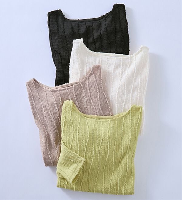 GeeRA（ジーラ）の「シャギージャカードボートネックカットソー（カットソー）」｜詳細画像