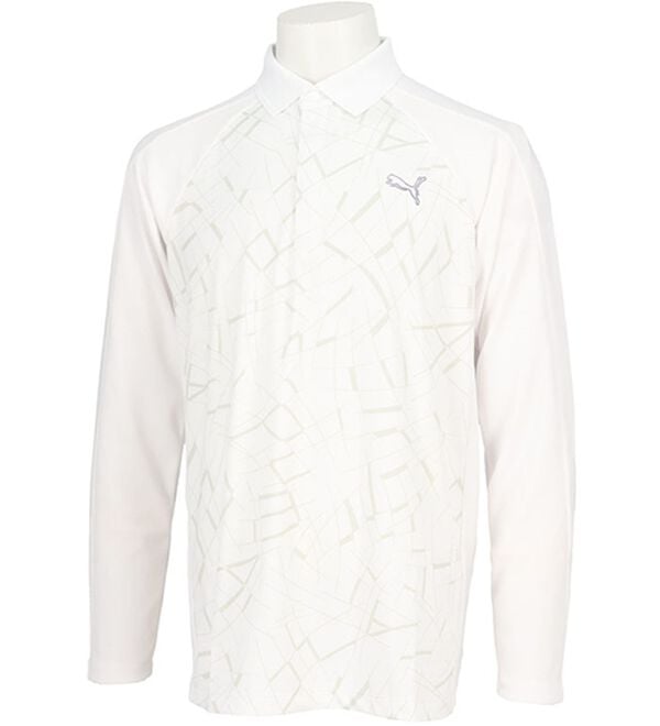 「ＰＭ）　ゴルフ　シャドウキャット　ＧＲＡＰＨＩＣ　Ｌ／Ｓ　ＰＯＬＯ（メンズポロシャツ）」｜ホワイトグロー