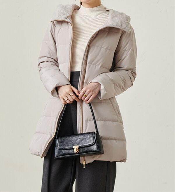 RANAN（ラナン）の「暖かファーフード使いすっきりダウンコート（ダウンコート・ジャケット・ベスト）」｜詳細画像