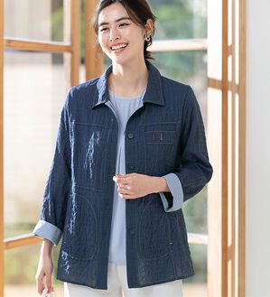 ルフラン（ルフラン）の「さらっと・涼　カラー刺しゅうジャケット（その他ジャケット）」｜詳細画像