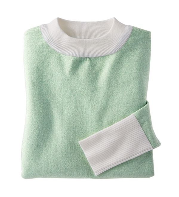 BELLUNA（ベルーナ）の「ラメ入り配色ニットプルオーバー（ニット・セーター）」｜詳細画像