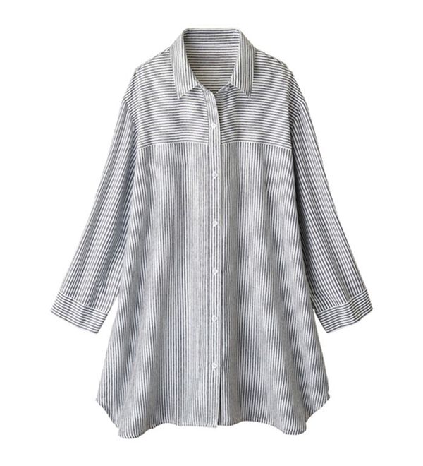 ルフラン（ルフラン）の「ステッチ使いフレンチリネン混シャツ（シャツ）」｜詳細画像