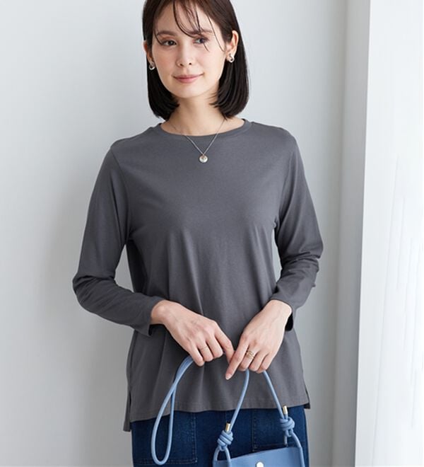 BELLUNA（ベルーナ）の「綿１００％大人顔サマ見えプルオーバー（カットソー）」｜詳細画像