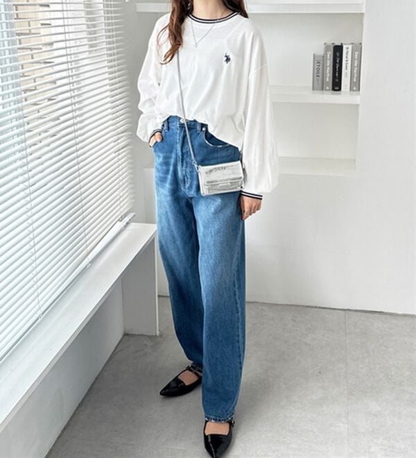 GeeRA（ジーラ）の「【Ｕ．Ｓ．　ＰＯＬＯ　ＡＳＳＮ．】配色ラインロンＴ（カットソー）」｜詳細画像