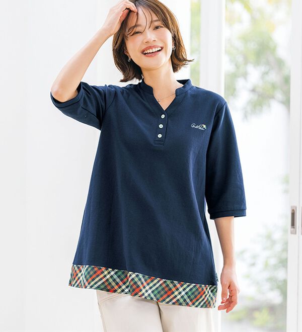 ルフラン（ルフラン）の「【アーノルド　パーマー】チェック決め手の鹿の子チュニック（チュニック）」｜詳細画像