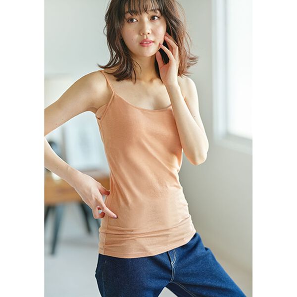 YU'NOW（ユナウ）の「ベーシック汗取りインナー　カップ付キャミソール（肌着・インナーウェア）」｜詳細画像