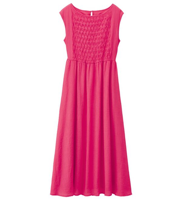 RANAN（ラナン）の「ひんやり！シャーリング風デザインロングワンピース（ロングワンピース）」｜詳細画像