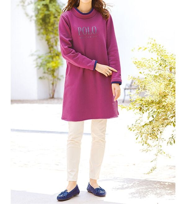 ルフラン（ルフラン）の「【ＰＯＬＯ　ＢＣＳ】軽やか裏起毛ロングプルオーバー（カットソー）」｜詳細画像