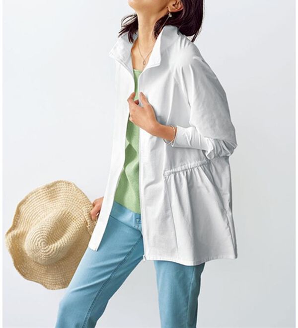 BELLUNA（ベルーナ）の「ギャザー切替ラッシュガードＵＶ対策ジャケット（パーカー）」｜詳細画像