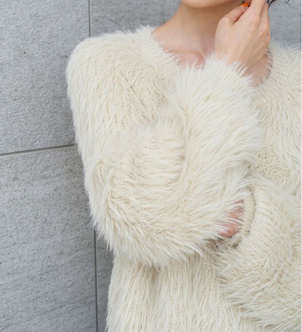 RANAN（ラナン）の「ロングフェザーシャギーニット（ニット・セーター）」｜詳細画像