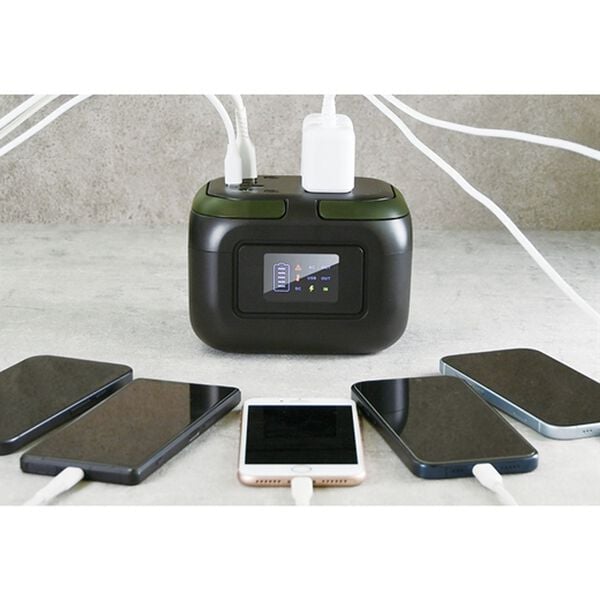 「小型ポータブル電源　パワーステーション（防災グッズ・防犯グッズ）」｜詳細画像