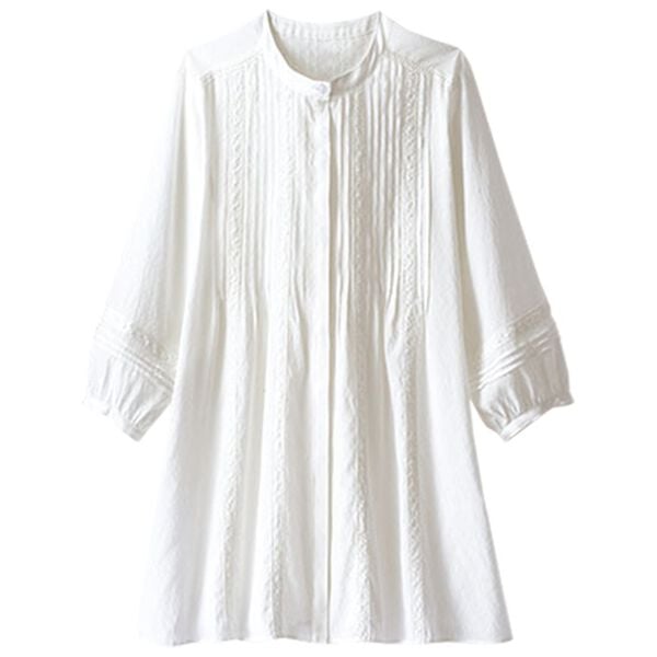 BELLUNA（ベルーナ）の「シアー素材レースピンタックシャツチュニック（チュニック）」｜詳細画像