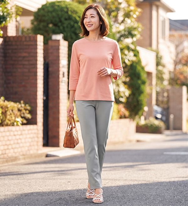 ルフラン（ルフラン）の「日本製すっきりチュニックパンツ（フルレングスパンツ）」｜詳細画像