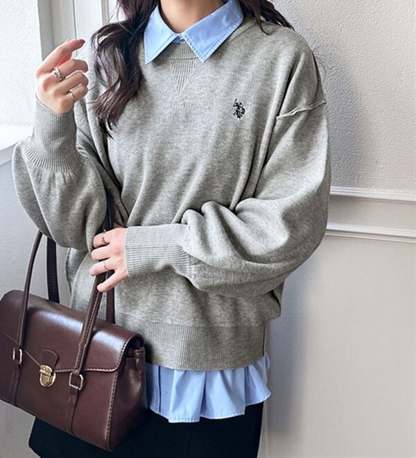 GeeRA（ジーラ）の「【U.S. POLO ASSN.】スウェットライクニット（ニット・セーター）」｜詳細画像