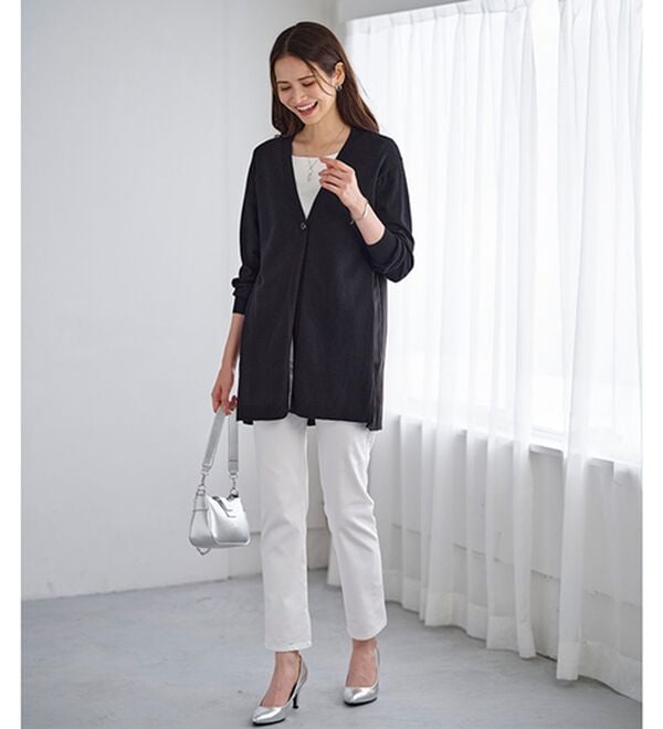 BELLUNA（ベルーナ）の「スタイルアップ！バックプリーツカーディガン（ニットカーディガン）」｜詳細画像