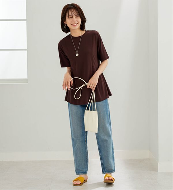 BELLUNA（ベルーナ）の「【接触冷感】ヒンヤリ！サイドタック使いチュニック（チュニック）」｜詳細画像