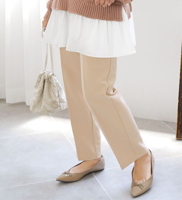 GeeRA（ジーラ）の「ポケットフリル付テーパードパンツ（フルレングスパンツ）」｜詳細画像