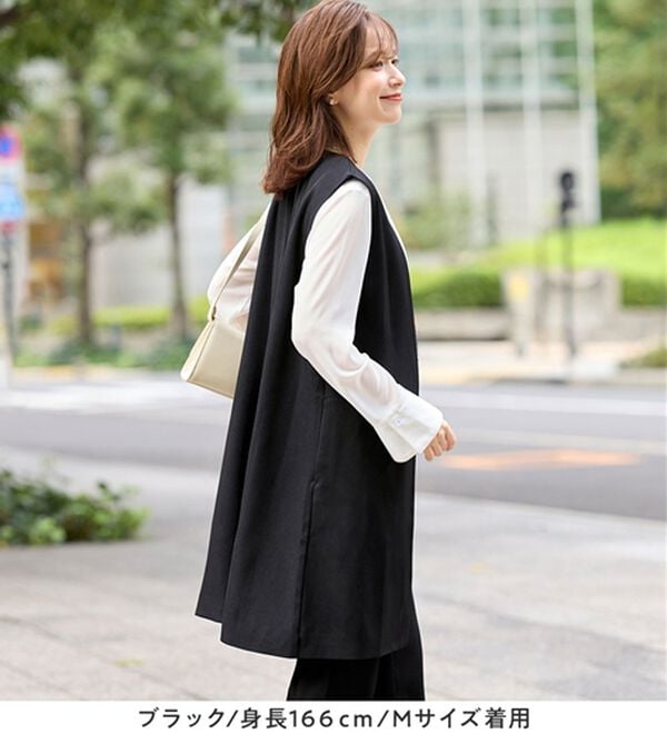 Viola e Viola（ヴィオラ エ ヴィオラ）の「美ラインを叶える！ロングベストセットアップ（パンツスーツ）」｜詳細画像