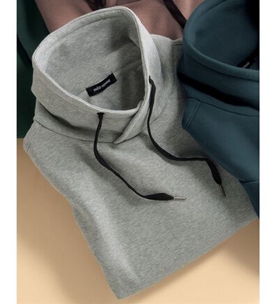 「＜イネド　オム＞裏起毛フード風トレーナー（メンズトレーナー）」