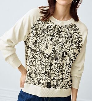 RANAN（ラナン）の「レース使いニットプルオーバー（ニット・セーター）」｜詳細画像