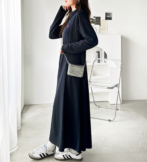 GeeRA（ジーラ）の「【U.S. POLO ASSN.】ポロ衿カットソーワンピース（その他ワンピース）」｜詳細画像