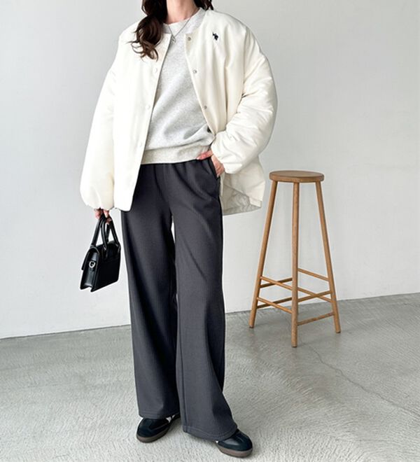 GeeRA（ジーラ）の「【U.S. POLO ASSN.】 ノーカラー中わたブルゾン（ハーフコート）」｜詳細画像