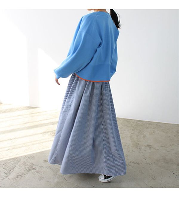 GeeRA（ジーラ）の「ギンガムチェックフレアスカート（ロングスカート）」｜詳細画像