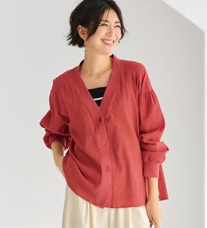 BELLUNA（ベルーナ）の「綿１００％シアー素材楊柳カーディガン（その他カーディガン）」｜詳細画像