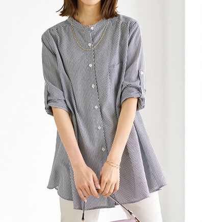 BELLUNA（ベルーナ）の「フランス綾ドレープ使いシャツチュニック（チュニック）」