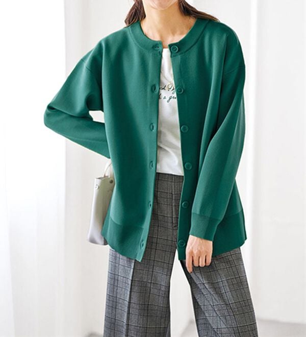 BELLUNA（ベルーナ）の「カーディガン＆ロゴＴセット（アンサンブル）」｜詳細画像