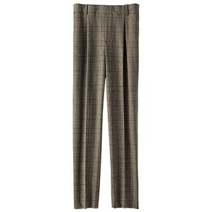 BELLUNA（ベルーナ）の「ウール調素材美脚テーパードパンツ（テーパードパンツ）」｜ブラウン系チェック