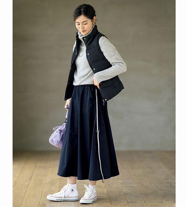 ルフラン（ルフラン）の「配色デザインスカート＜フレティ＞（ロングスカート）」｜詳細画像