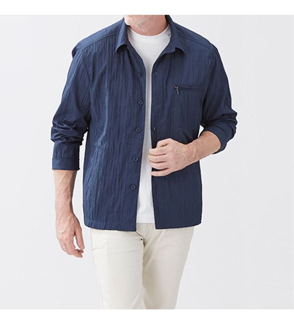 「ワッシャーシャツジャケット（メンズシャツ）」｜詳細画像