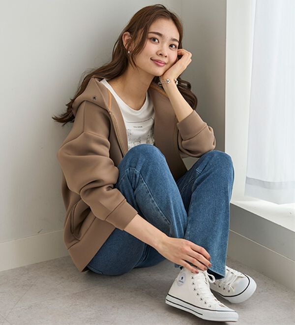 BELLUNA（ベルーナ）の「まるでデニム！ストレッチニットデニム（フルレングスパンツ）」｜詳細画像