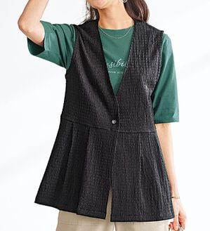 BELLUNA（ベルーナ）の「ジャカード素材ベストアンサンブル（アンサンブル）」｜詳細画像