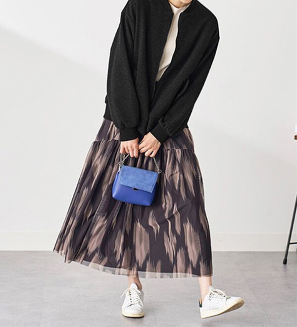 BELLUNA（ベルーナ）の「ウール調素材リブ切替ブルゾン（ブルゾン）」｜詳細画像