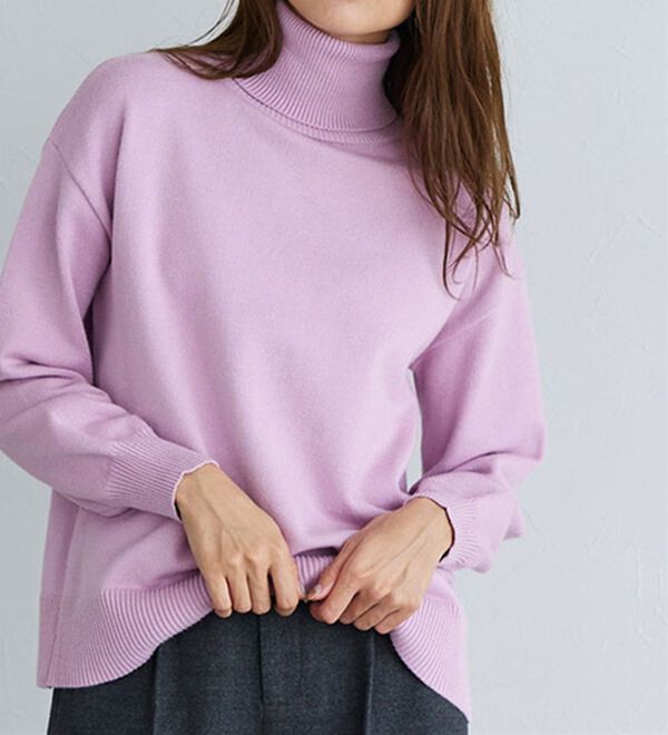 レーヨン混ボリュームスリーブタートルネックニット - ベルーナ【公式】